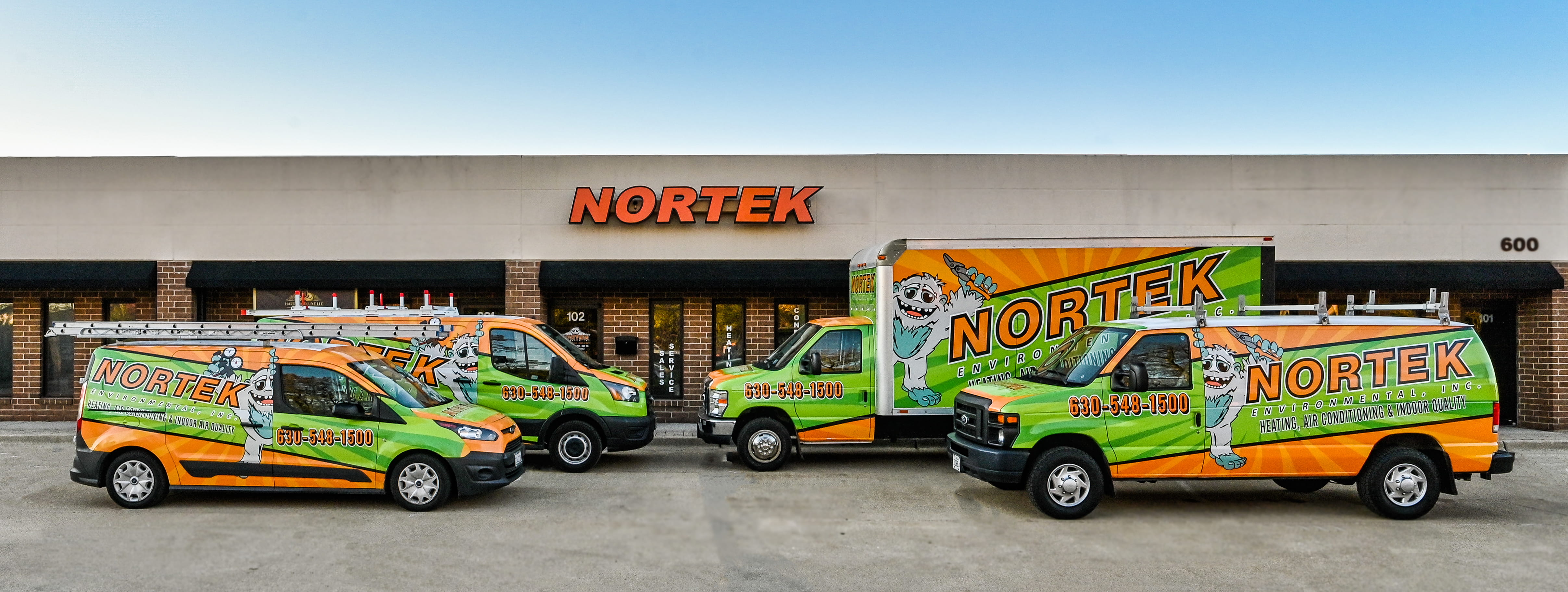 Nortek Environmental, Inc. storefront and trucks